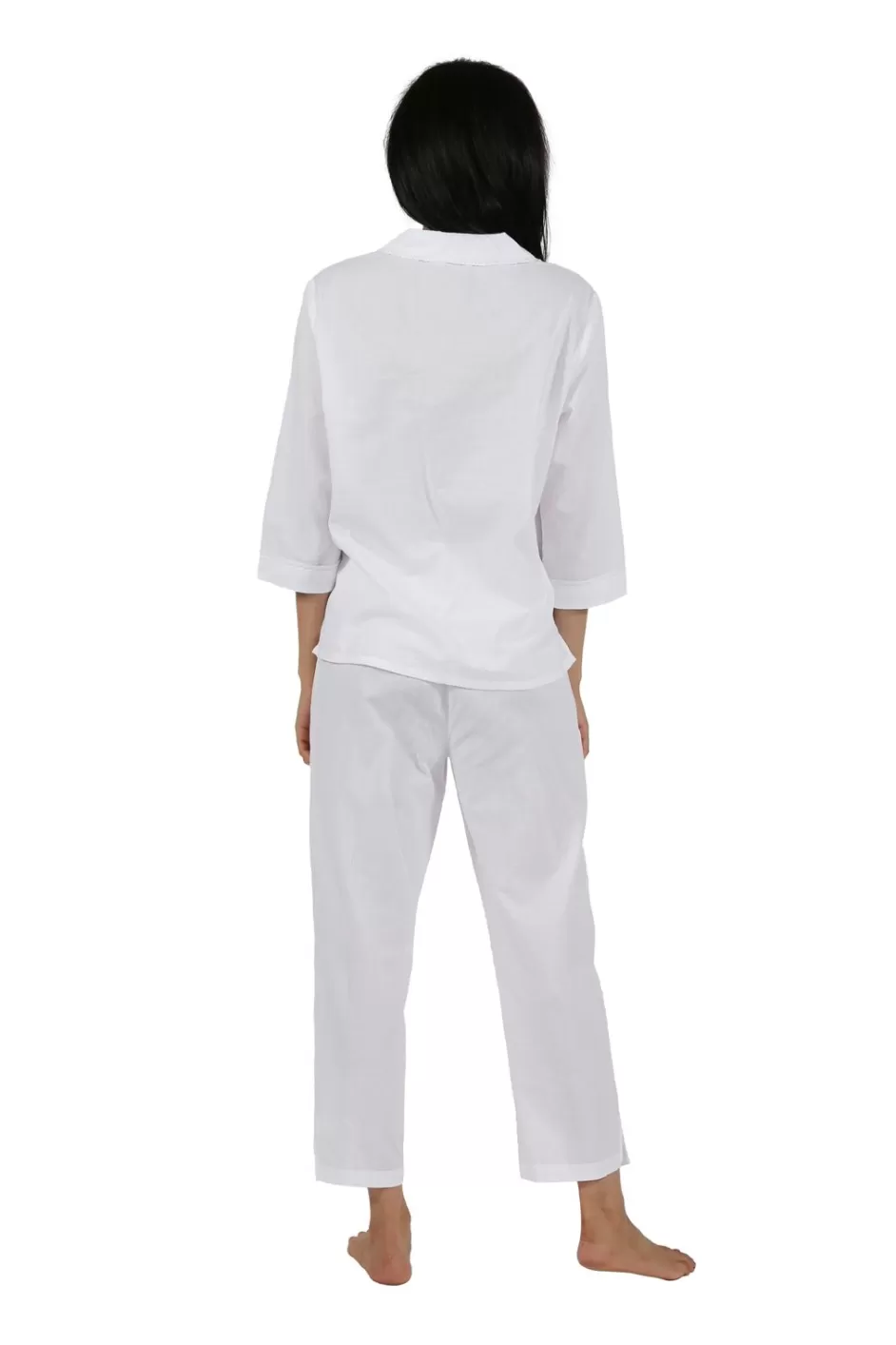 Cheap 100% Cotton Sunflower Embroidered Pajama Set Pajamas