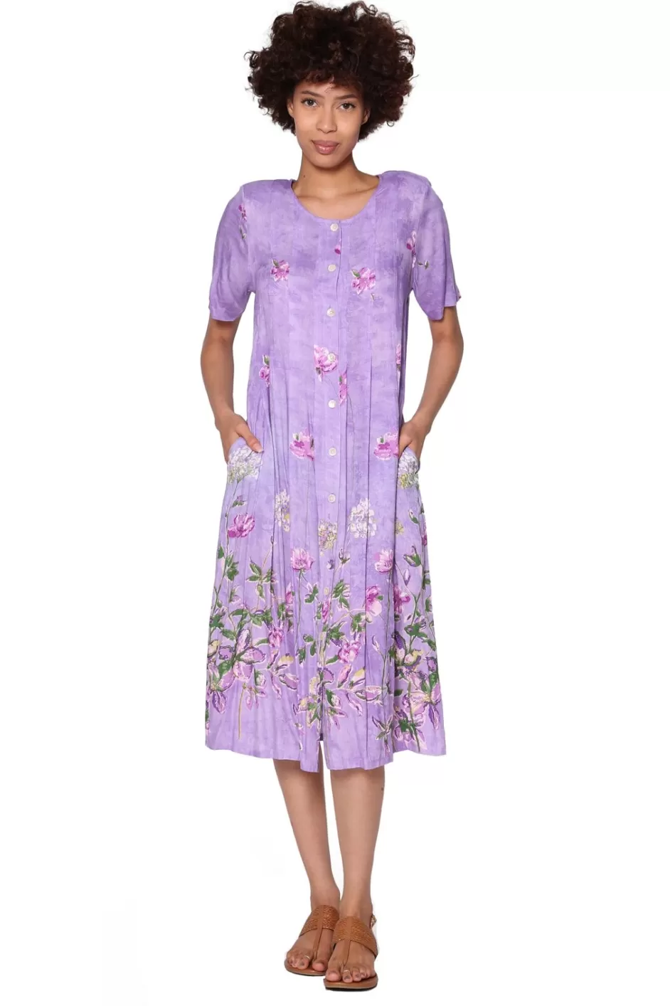 Hot La Cera Button Front Short Sleeve Dress Knit Dresses