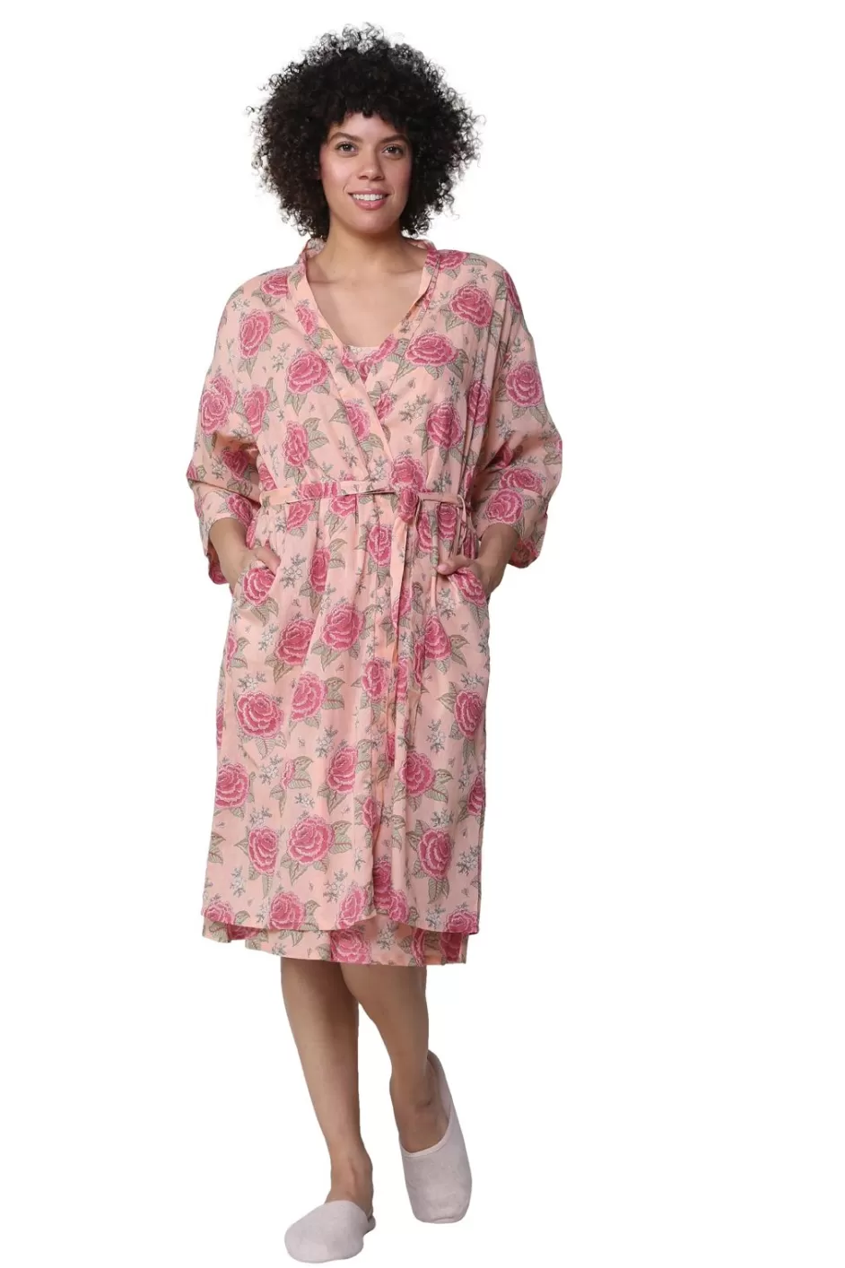 Best La Cera Cotton Wrap Robe Robes