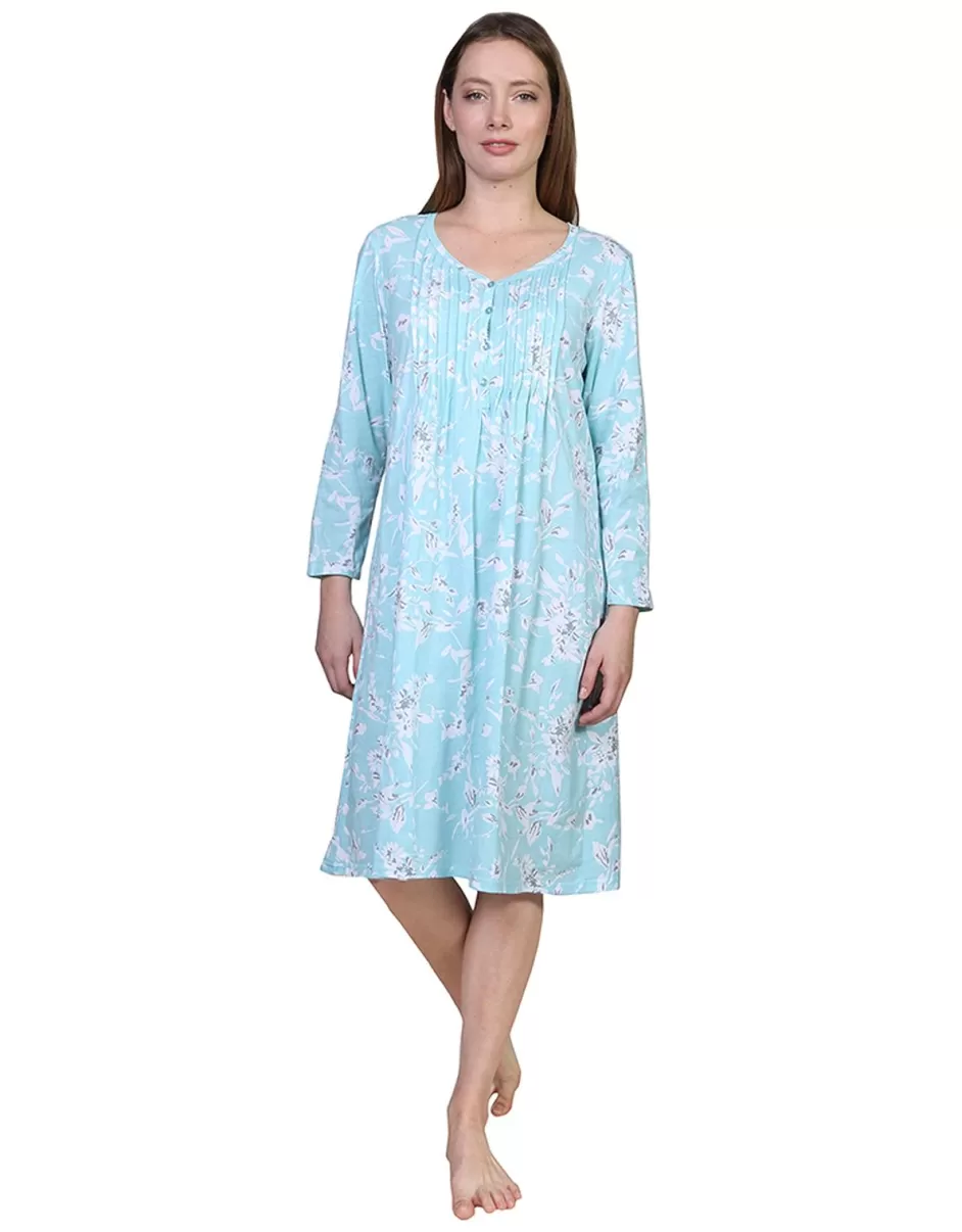 Best La Cera Floral Print Cotton Knit Gown Gowns