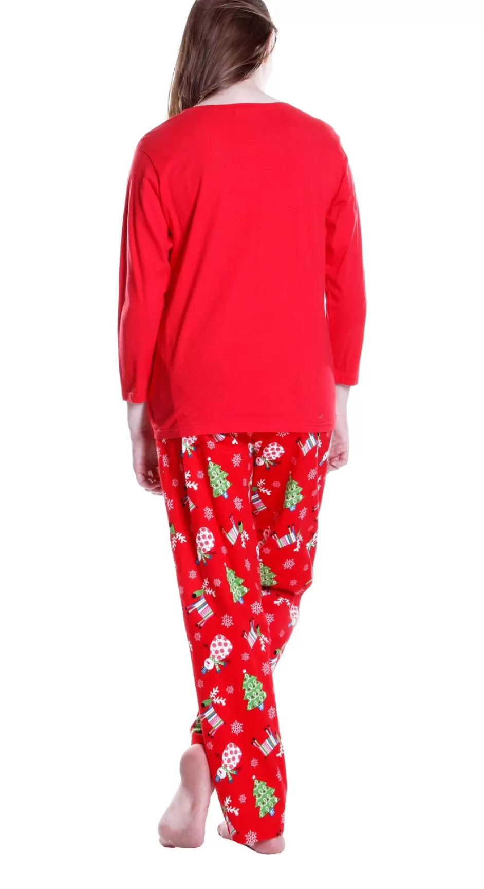 Online La Cera Holiday Pattern Flannel Pajama Set Pajamas
