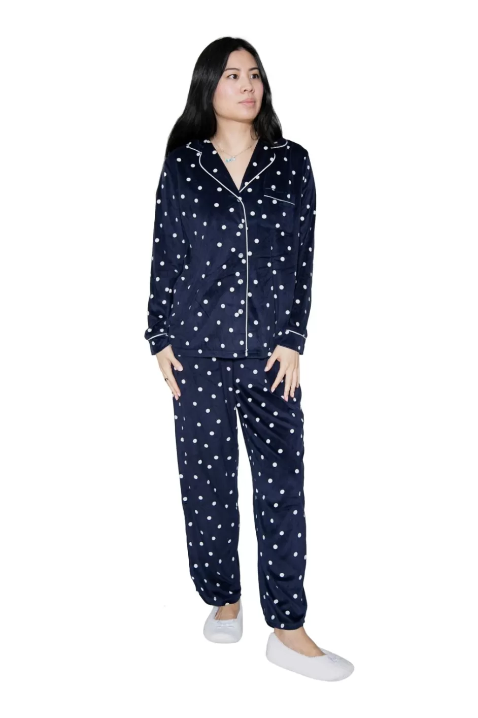 Hot La Cera Sheered Minky Fleece Pj Set Pajamas
