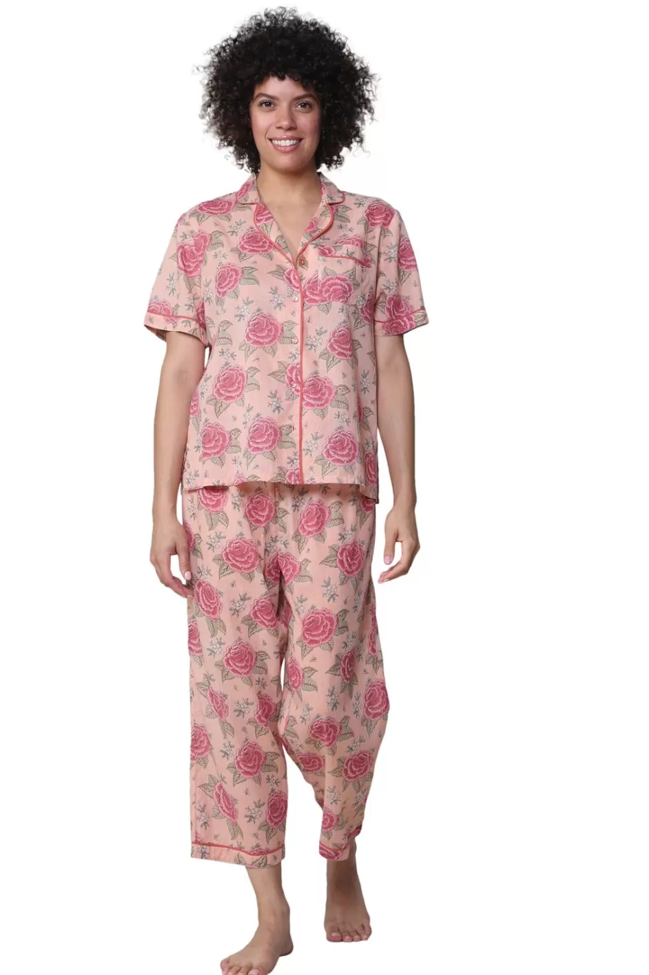 Best La Cera Short Sleeve Cotton Pajama Set Pajamas