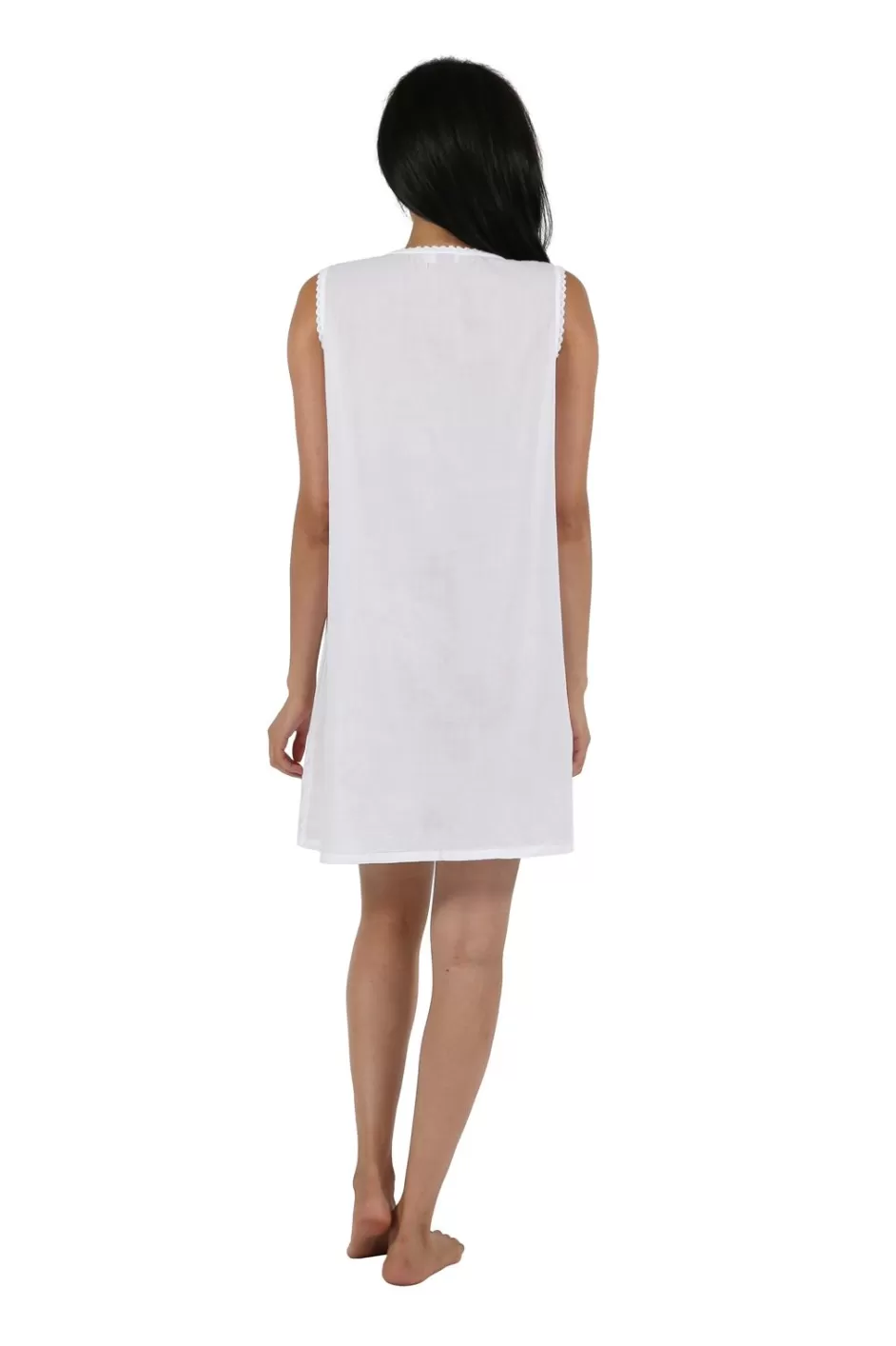 Best Sale La Cera Sleeveless Pleated Button Front Chemise Chemises