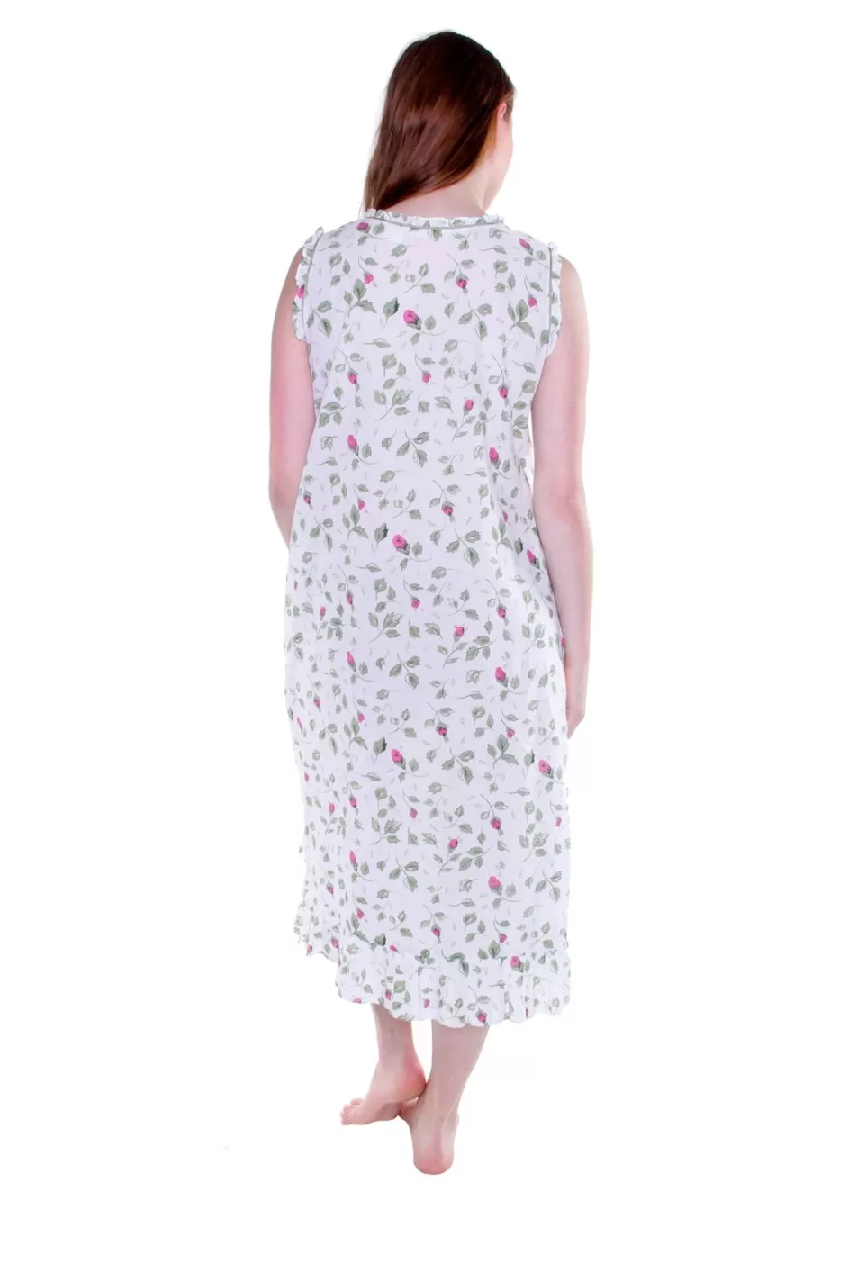 Best La Cera Sleeveless Rose Vine 100% Cotton Gown Gowns