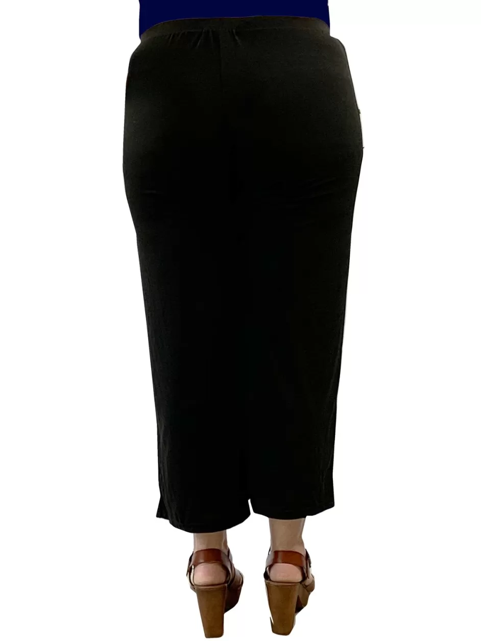 Store Plus Size La Cera Solid Cropped Pant Plus Bottoms