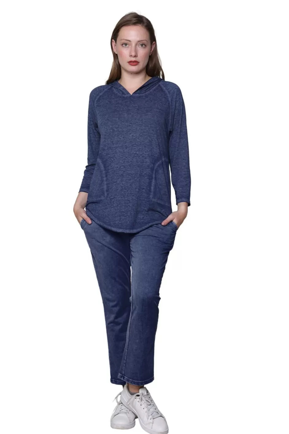 Store Soft & Supple 2-Piece Hooded Knit Sweatpants Set Tops