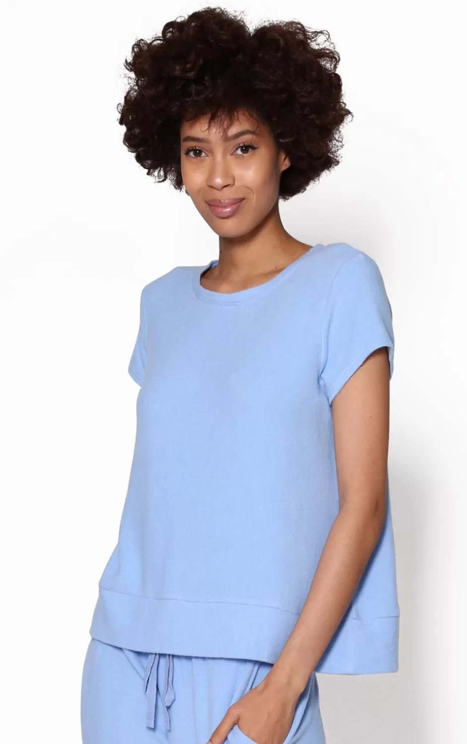 Fashion The Comfort Collection Cap Sleeve Tee Tops
