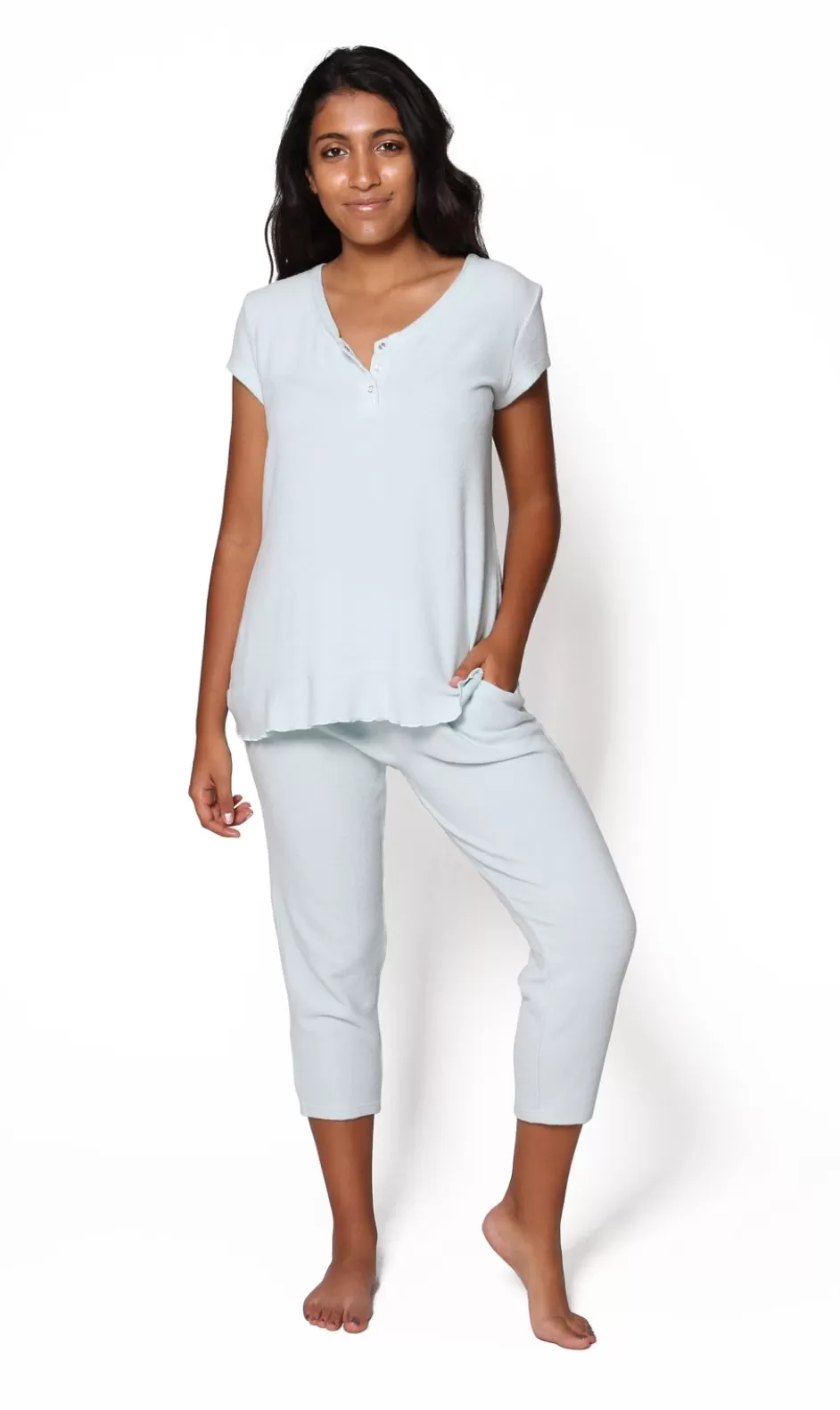 Online The Comfort Collection Snap Up Tee Sleepwear