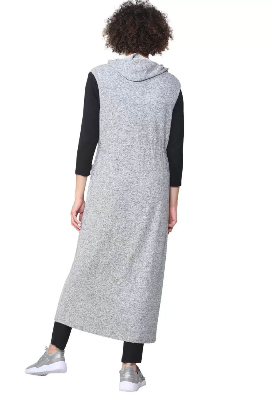 Outlet The Sleeveless Long Zip Hoodie Tops
